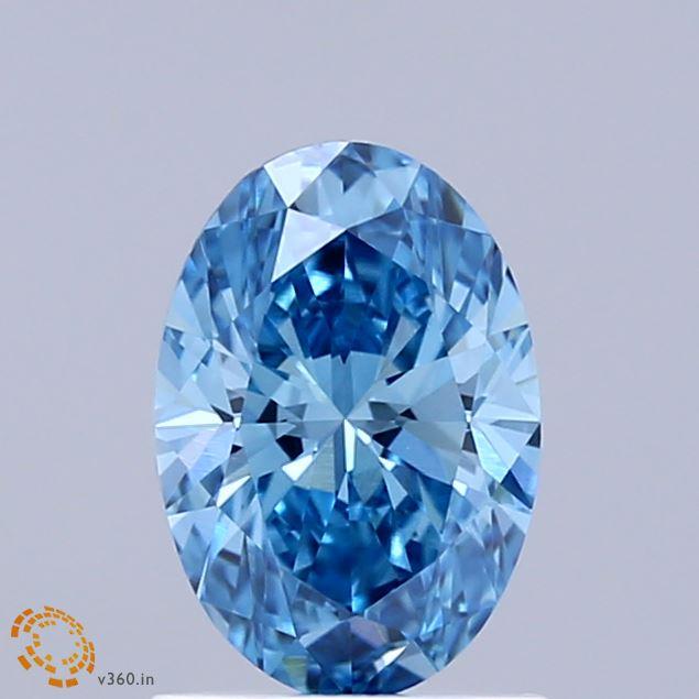1.12 Ct. Fancy Vivid Blue Oval Lab Grown Diamond