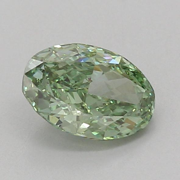 1.10 Ct. Fancy Vivid Green Oval Lab Grown Diamond