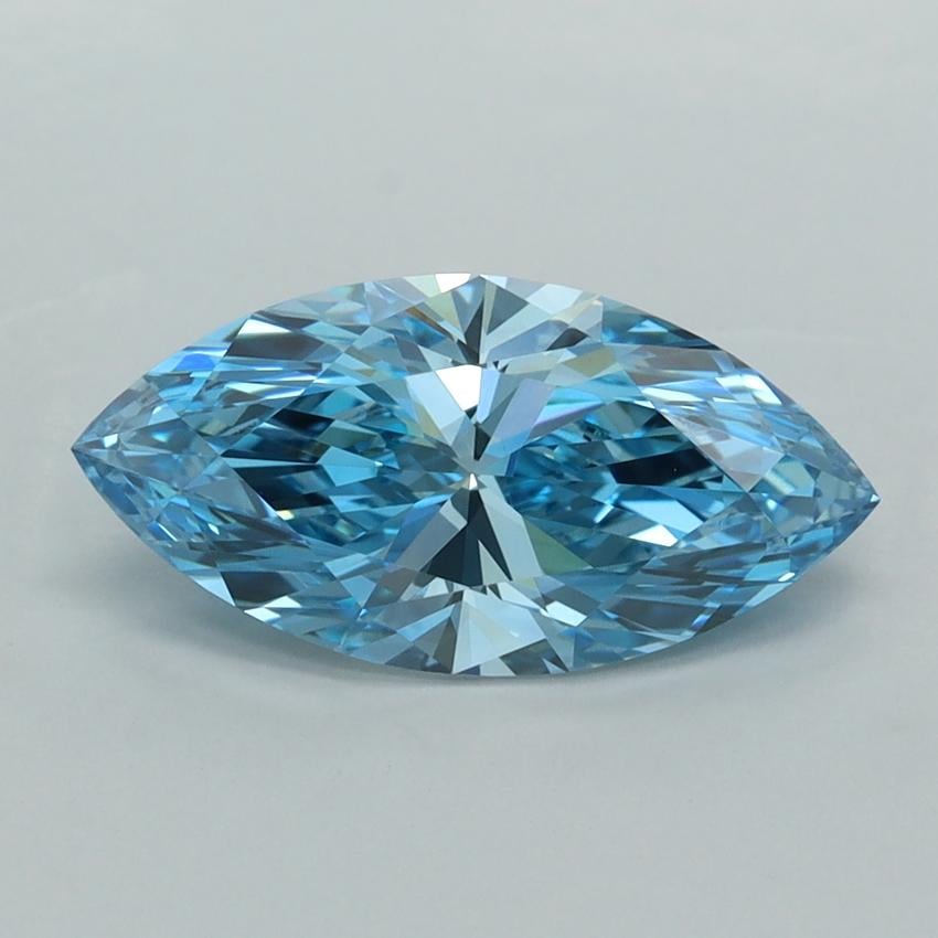 2.04 Ct. Fancy Vivid  Blue Marquise Lab Grown Diamond