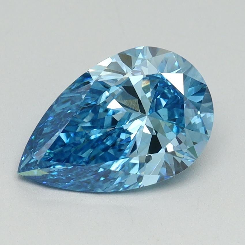 1.52 Ct. Fancy Vivid Blue Pear Lab Grown Diamond