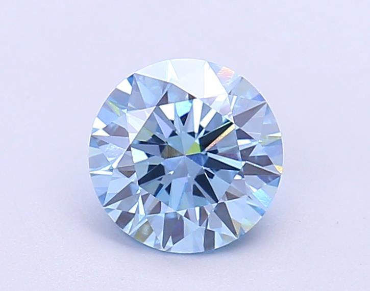 1.11 Ct. Fancy Vivid  Blue Round Lab Grown Diamond