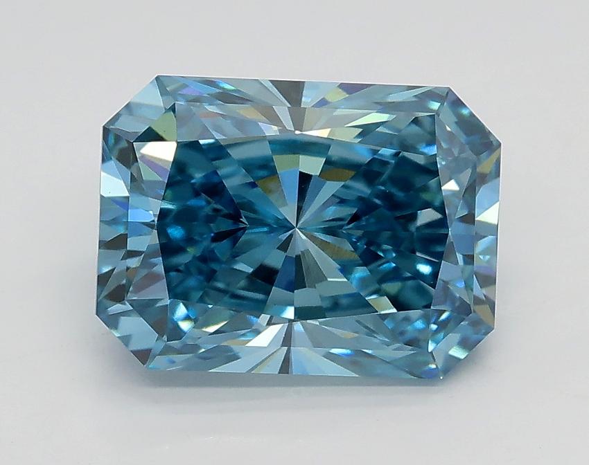 2.52 Ct. Fancy Vivid Blue Radiant Lab Grown Diamond
