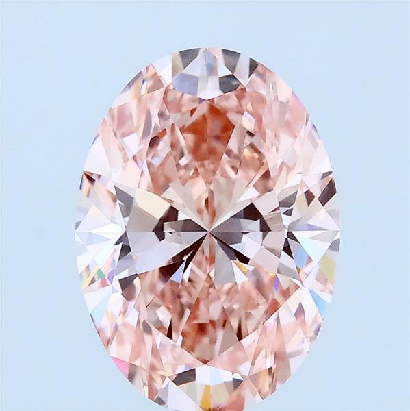 2.54 Ct. Fancy Vivid Pink Oval Lab Grown Diamond