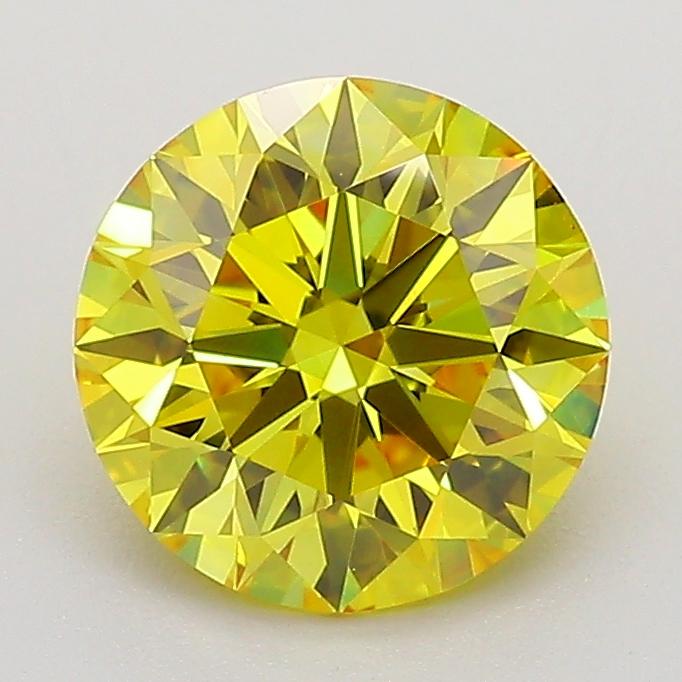 1.68 Ct. Fancy Vivid  Yellow Round Lab Grown Diamond