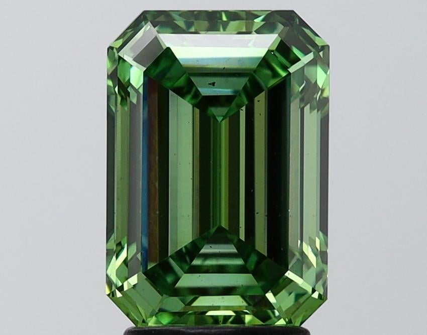 3.30 Ct. Fancy Green Emerald Lab Grown Diamond