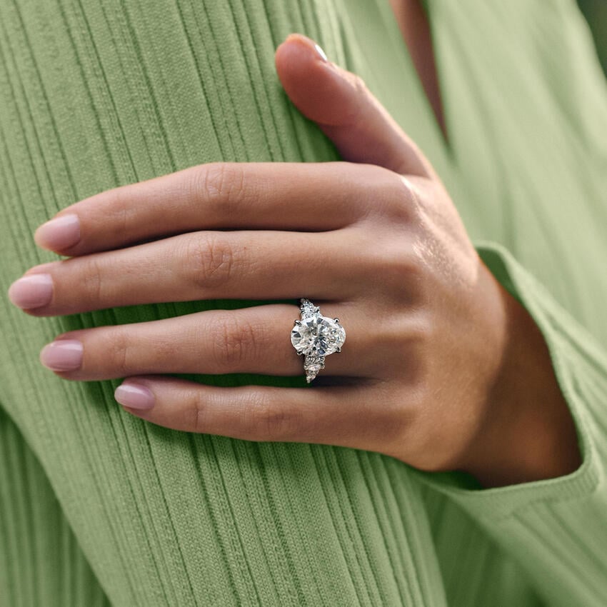 18K White Gold Jacqueline Diamond Ring, large additional view 1