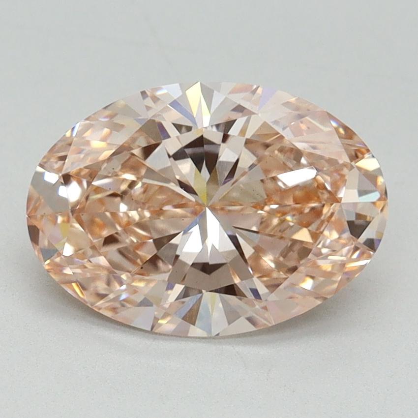 2.05 Ct. Fancy Intense Brownish Pink Oval Lab Grown Diamond