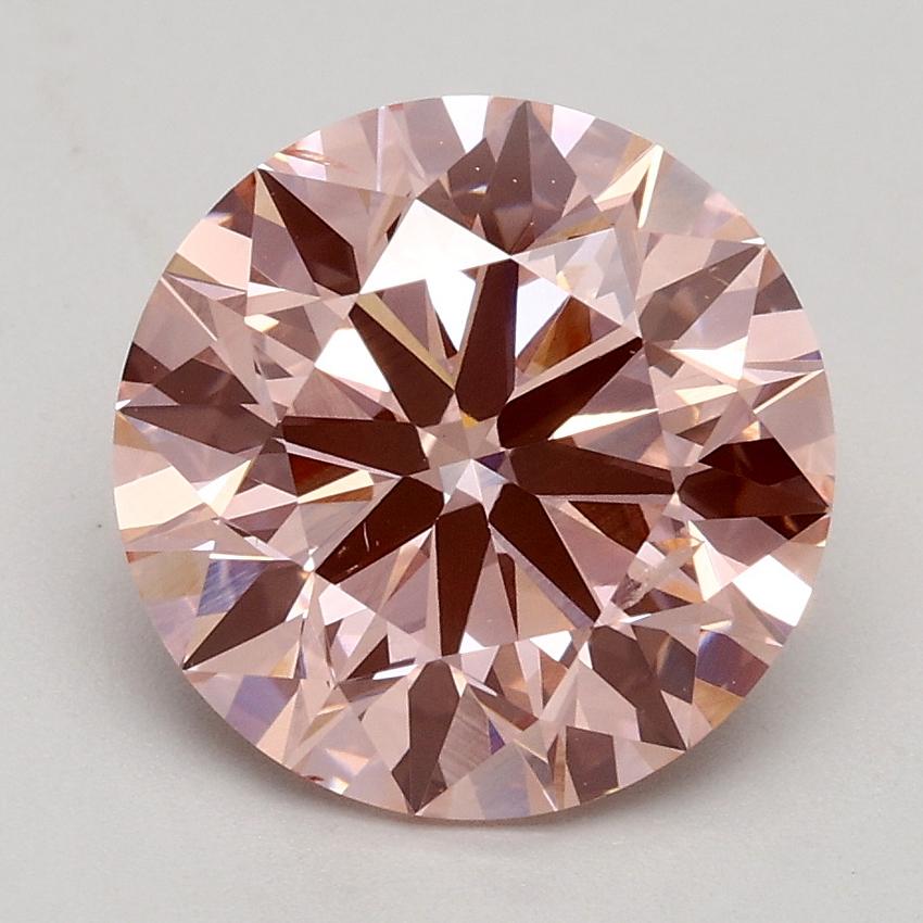 2.60 Ct. Fancy Intense Pink Round Lab Grown Diamond
