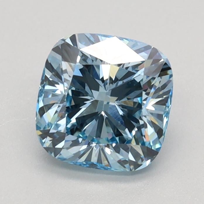 1.01 Ct. Fancy Vivid Blue Cushion Lab Grown Diamond