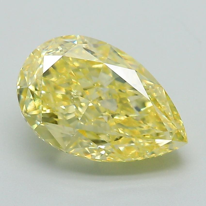 3.05 Ct. Fancy Intense Yellow Pear Lab Grown Diamond