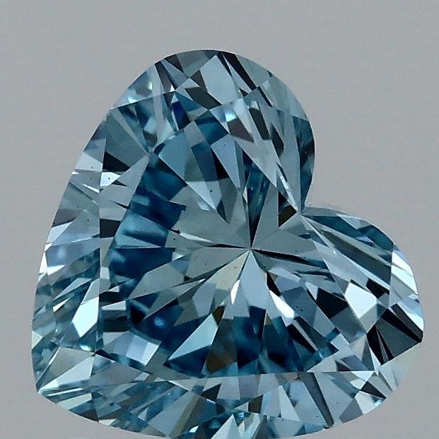 1.50 Ct. Fancy Vivid Blue Heart Lab Grown Diamond