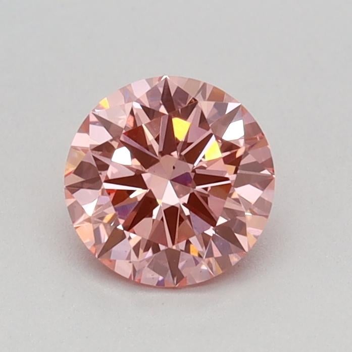 0.51 Ct. Fancy Vivid Pink Round Lab Grown Diamond