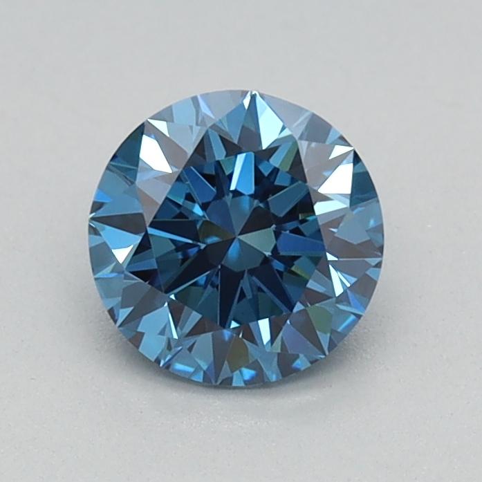 0.50 Ct. Fancy Vivid Blue Round Lab Grown Diamond