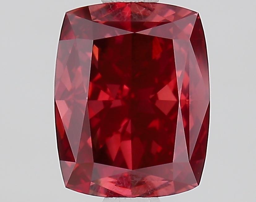 1.55 Ct. Fancy Vivid Brownish Pink Cushion Lab Grown Diamond