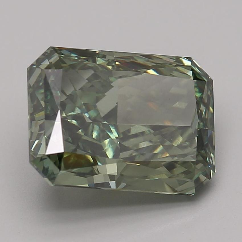 5.11 Ct. Fancy Vivid Green Radiant Lab Grown Diamond