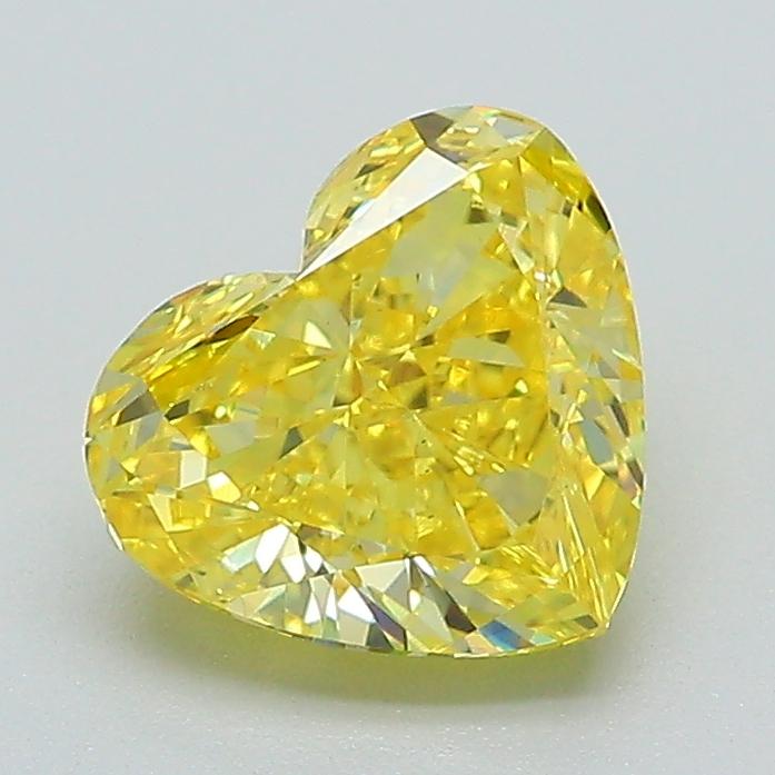 1.53 Ct. Fancy Vivid Yellow Heart Lab Grown Diamond