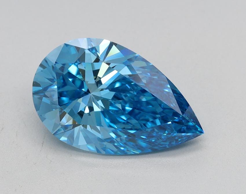 2.03 Ct. Fancy Vivid Blue Pear Lab Grown Diamond