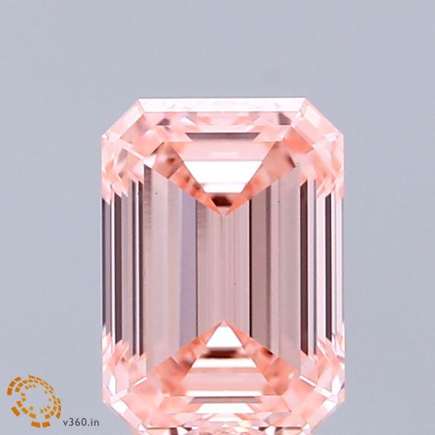 1.60 Ct. Fancy Vivid Pink Emerald Lab Grown Diamond