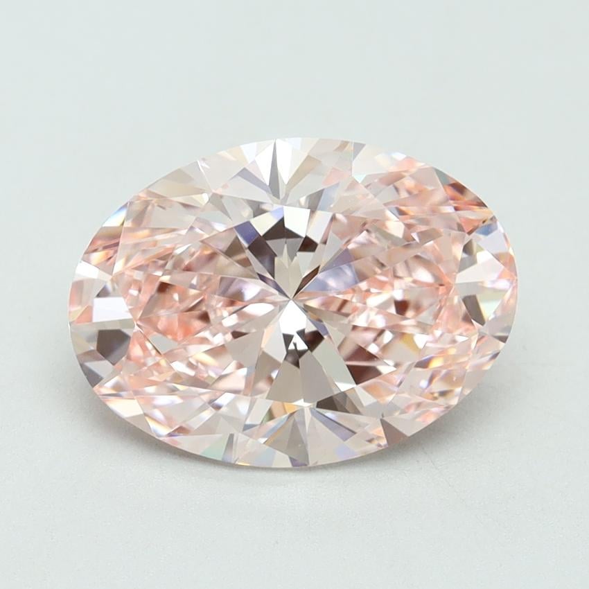 3.02 Ct. Fancy Intense Pink Oval Lab Grown Diamond