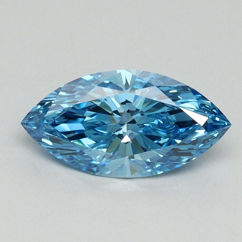 0.95 Ct. Fancy Vivid Blue Marquise Lab Grown Diamond