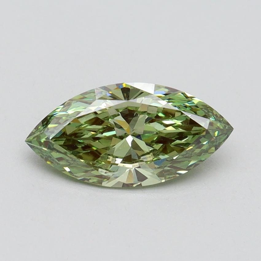 1.02 Ct. Fancy Vivid Green Marquise Lab Grown Diamond