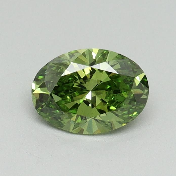 0.50 Ct. Fancy Vivid Green Oval Lab Grown Diamond