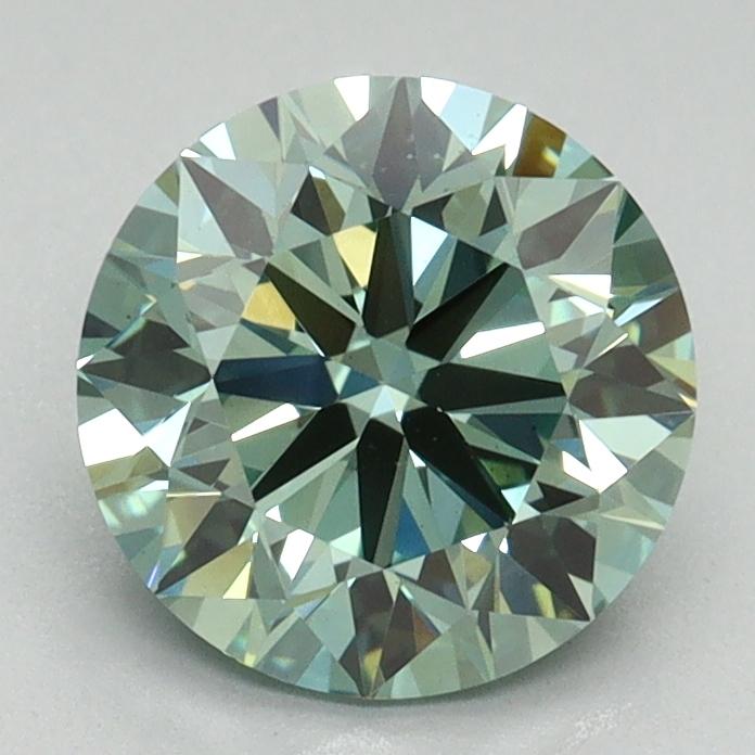 1.70 Ct. Fancy Vivid Green Round Lab Grown Diamond