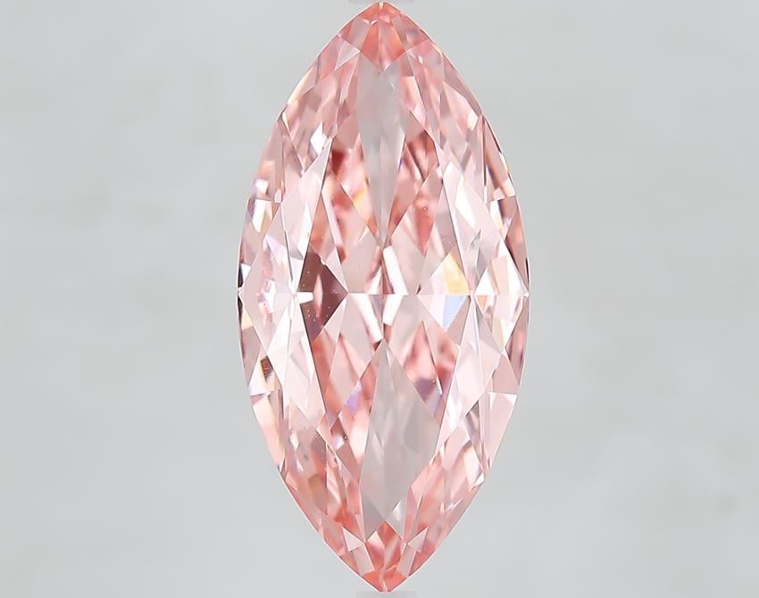 6.61 Ct. Fancy Vivid Pink Marquise Lab Grown Diamond