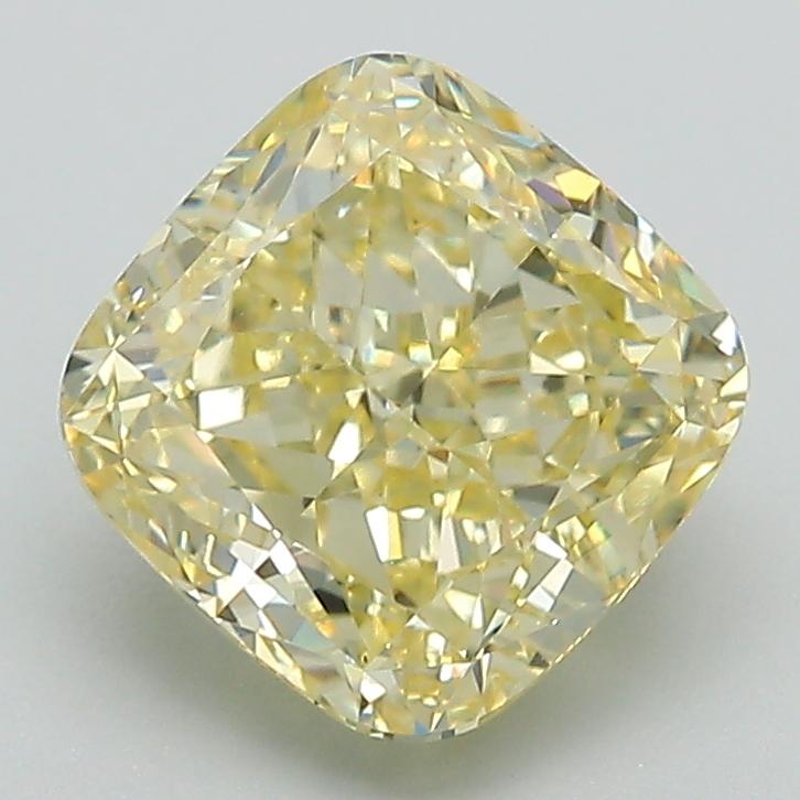 2.68 Ct. Fancy Intense  Yellow Cushion Lab Grown Diamond