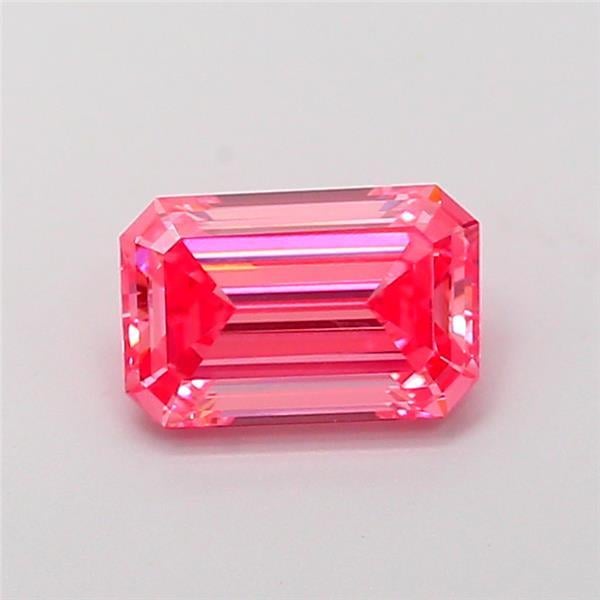 1.1 Ct. Fancy Vivid Pink Emerald Lab Grown Diamond