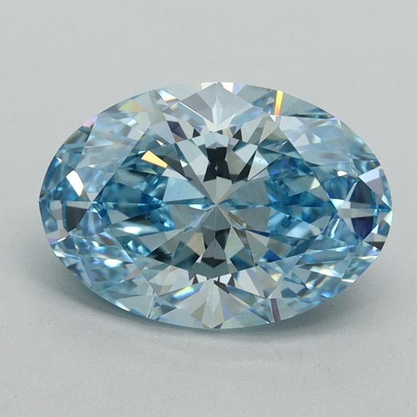 2.36 Ct. Fancy Vivid Blue Oval Lab Grown Diamond