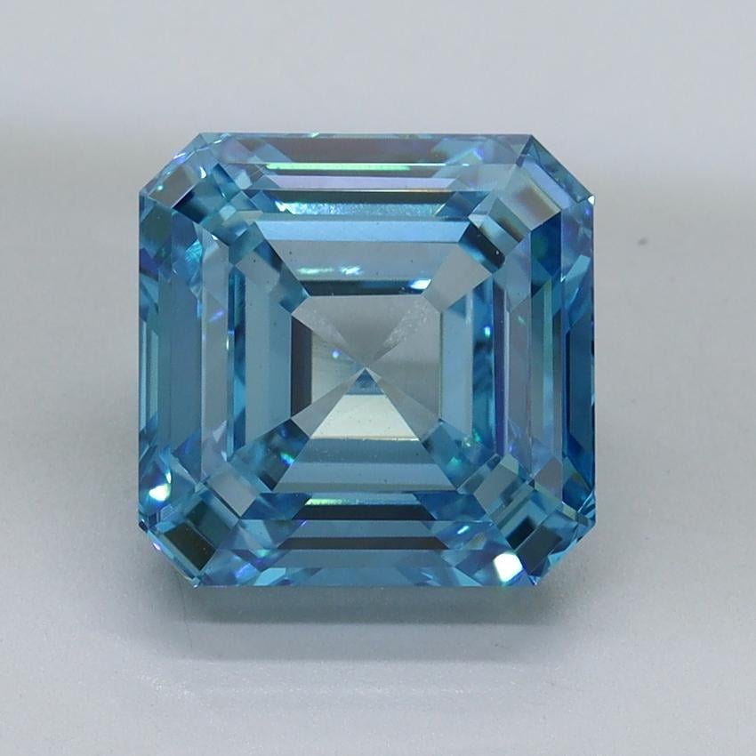 3.50 Ct. Fancy Vivid Blue Asscher Lab Grown Diamond