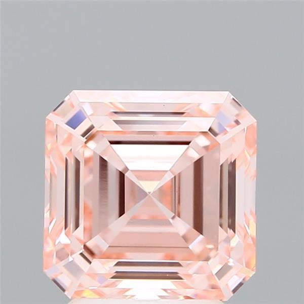 3.03 Ct. Fancy Intense Pink Asscher Lab Grown Diamond