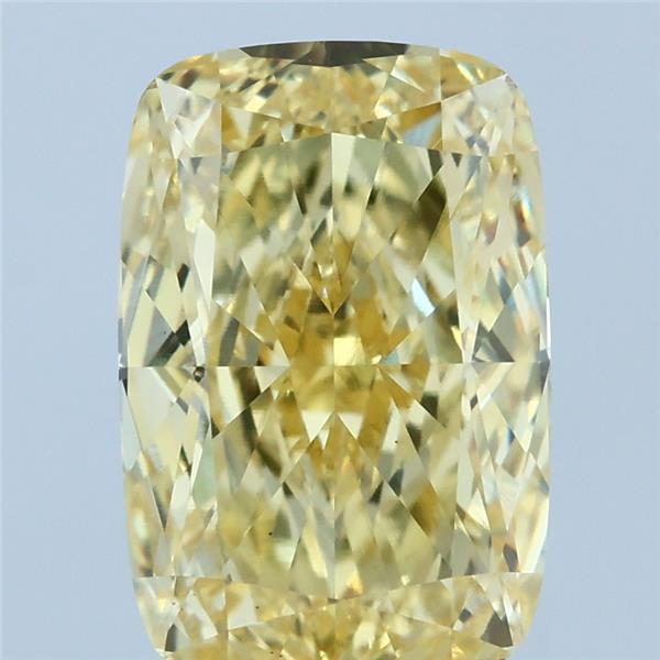 3.96 Ct. Fancy Intense Yellow Cushion Lab Grown Diamond