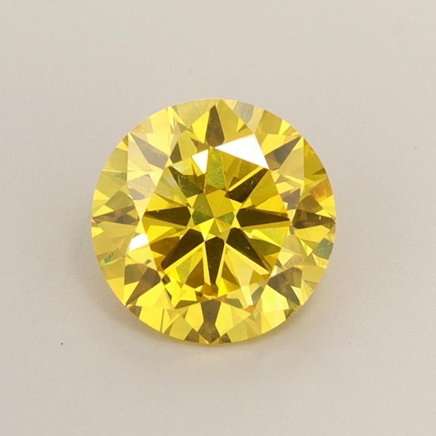 1.41 Ct. Fancy Vivid Yellow Round Lab Grown Diamond
