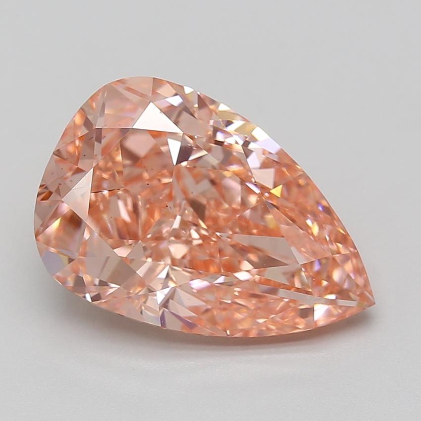 7.04 Ct. Fancy Vivid Pink Pear Lab Grown Diamond