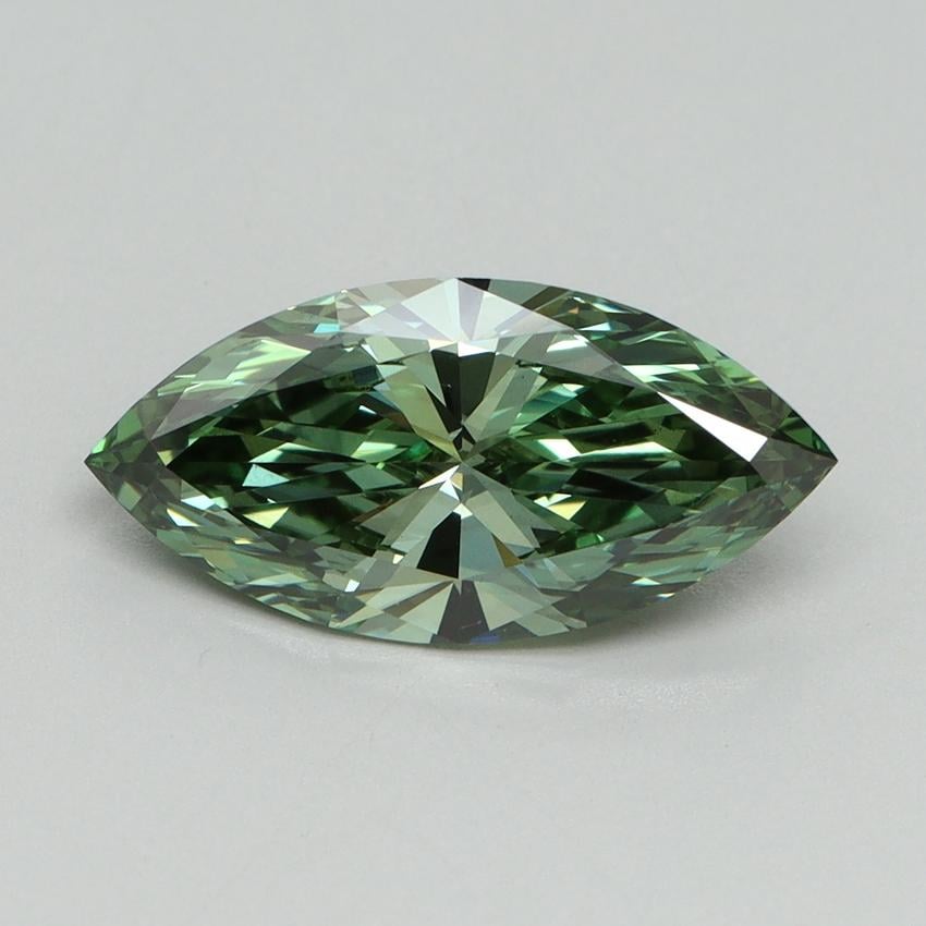 2.05 Ct. Fancy Vivid Green Marquise Lab Grown Diamond