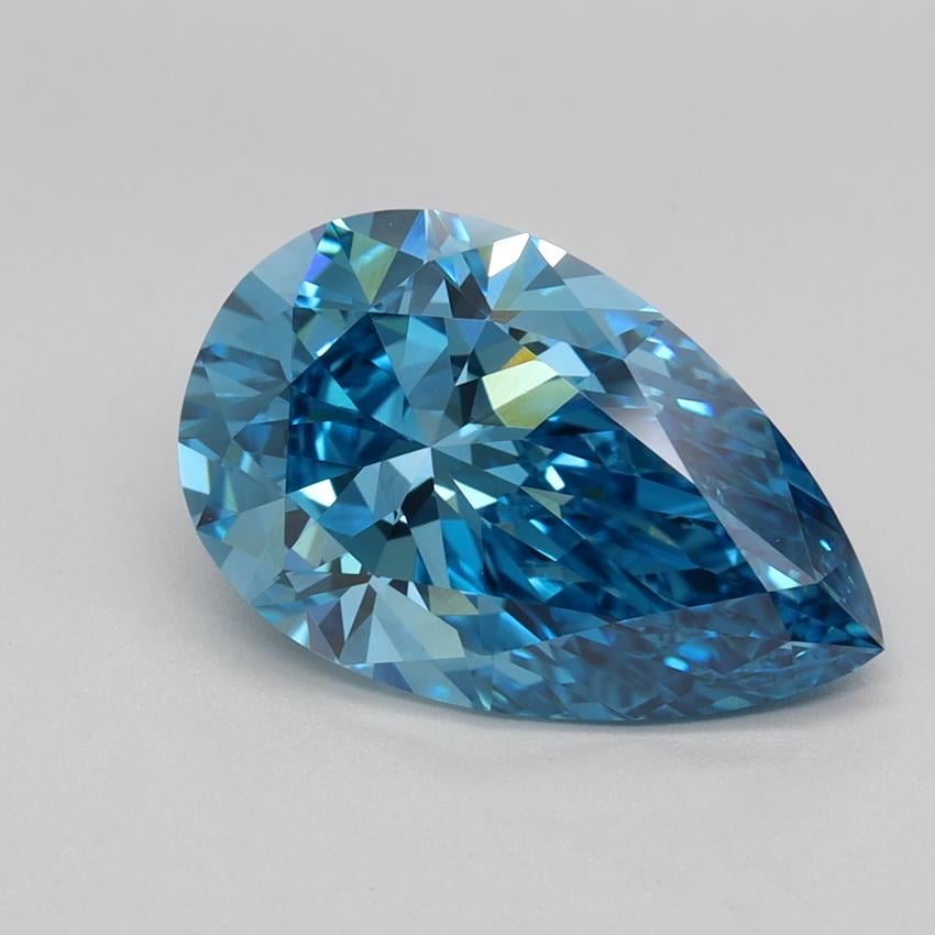 2.59 Ct. Fancy Vivid Blue Pear Lab Grown Diamond