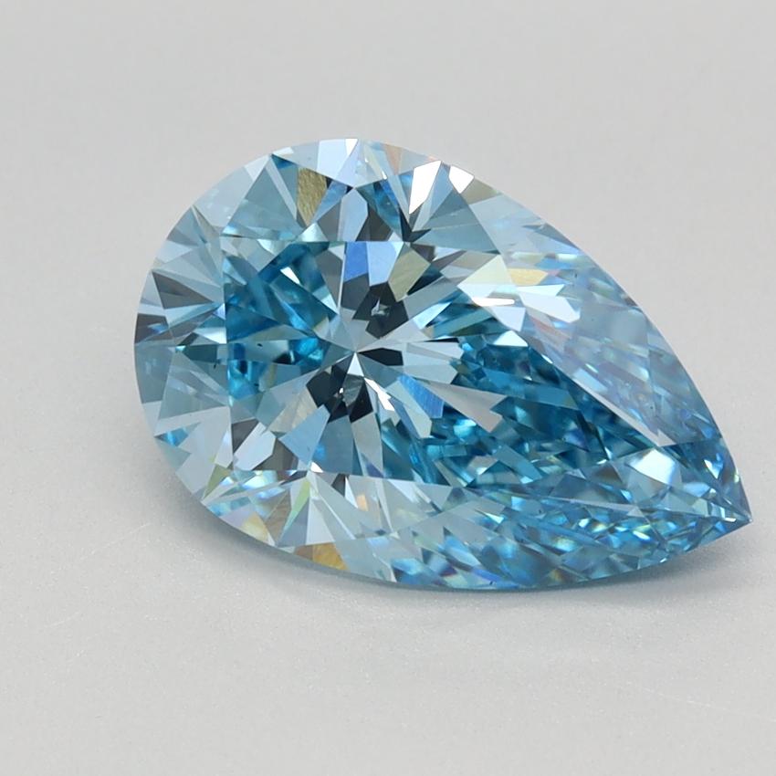 2.13 Ct. Fancy Vivid  Blue Pear Lab Grown Diamond