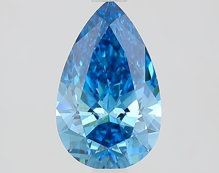1.42 Ct. Fancy Vivid Blue Pear Lab Grown Diamond