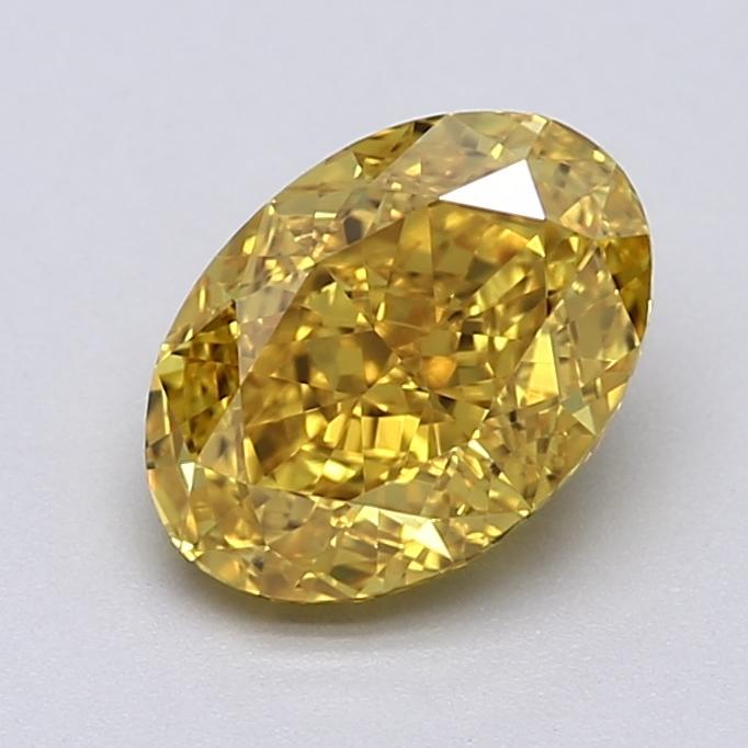 1.42 Ct. Fancy Vivid  Yellow Oval Lab Grown Diamond