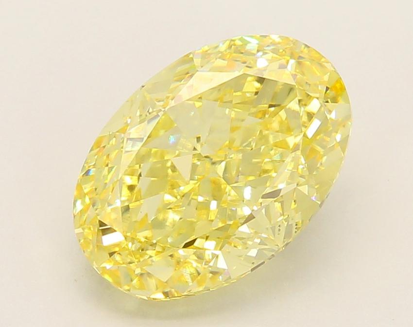 4.63 Ct. Fancy Vivid Yellow Oval Lab Grown Diamond