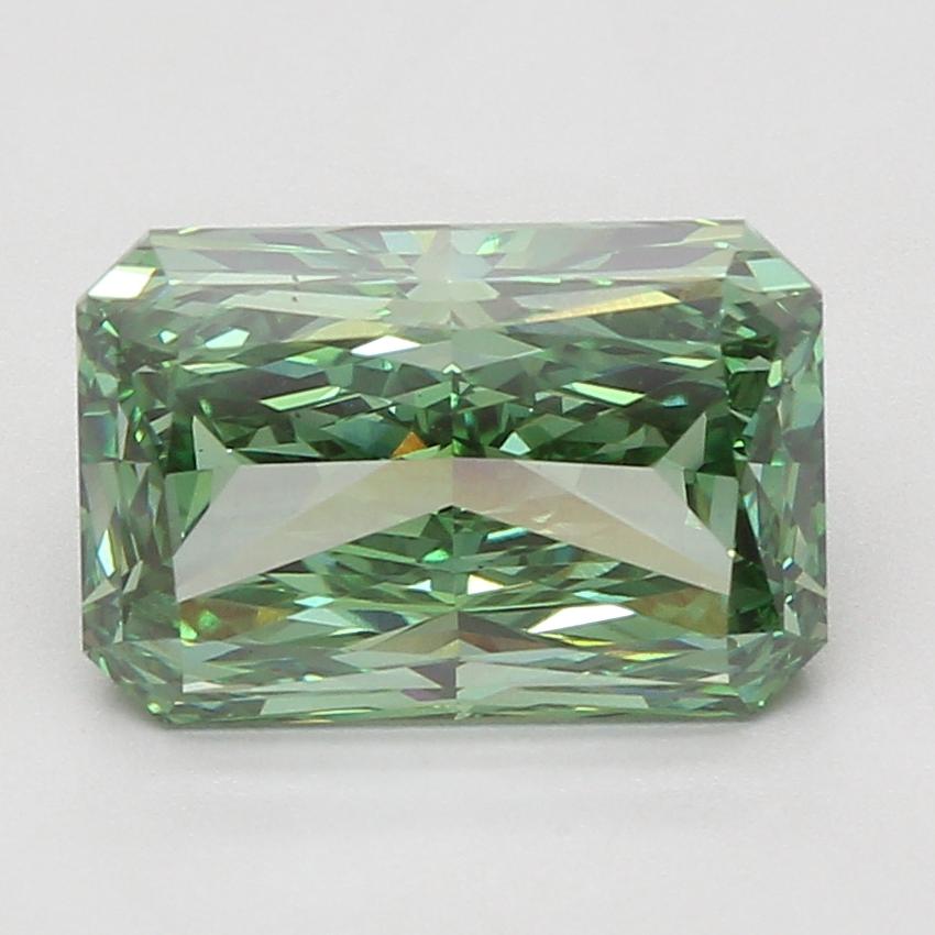5.06 Ct. Fancy Vivid Green Radiant Lab Grown Diamond
