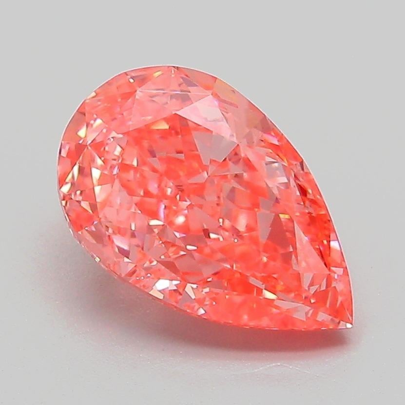 2.13 Ct. Fancy Vivid Pink Pear Lab Grown Diamond