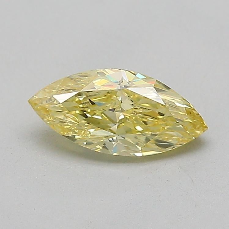 0.47 Ct. Fancy Vivid  Yellow Marquise Lab Grown Diamond