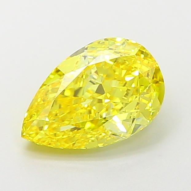 1.79 Ct. Fancy Vivid  Yellow Pear Lab Grown Diamond