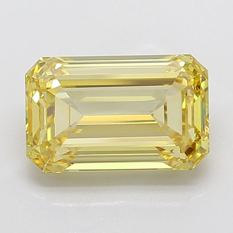 6.01 Ct. Fancy Intense Yellow Emerald Lab Grown Diamond