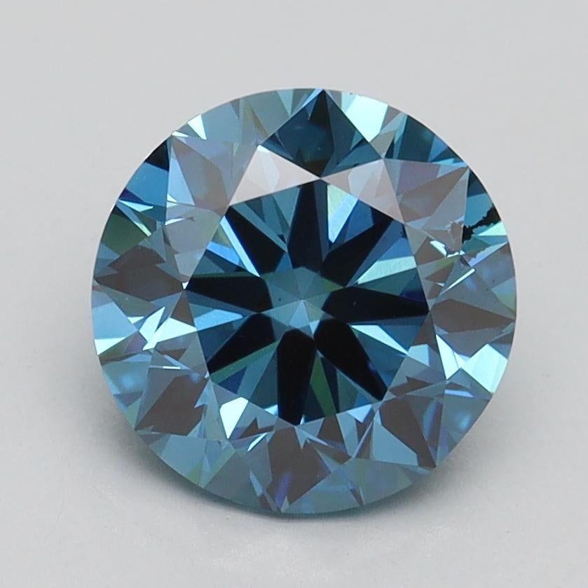 2.09 Ct. Fancy Vivid Blue Round Lab Grown Diamond
