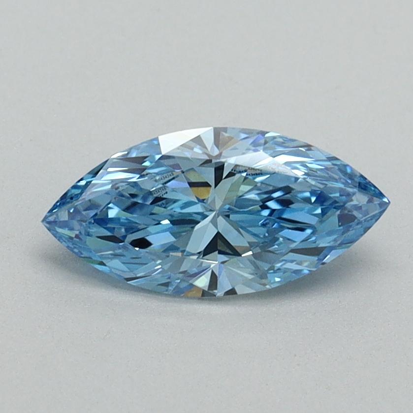0.70 Ct. Fancy Vivid Blue Marquise Lab Grown Diamond