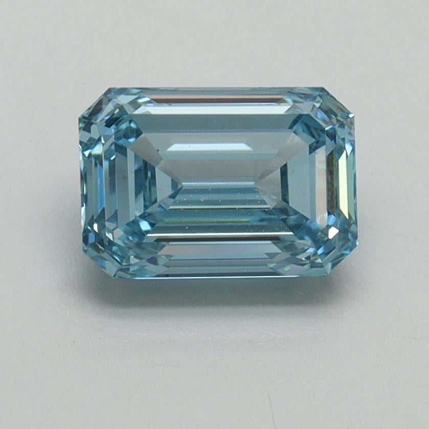 1.29 Ct. Fancy Intense Blue Emerald Lab Grown Diamond